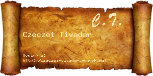 Czeczei Tivadar névjegykártya